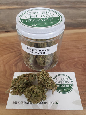 PhytoRite - Unicorn OG hemp buds flower - Green Cherry Organics