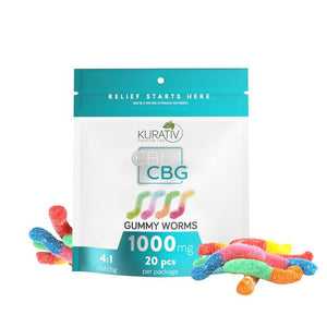 CBD : CBG 1000mg Gummy Worms - Phytorite
