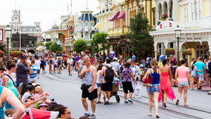 Crowd at Disney World