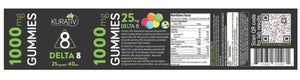 Kurativ Delta-8 THC Gummies 1000mg label - PhytoRite