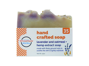 WholeMade Lavender and Oatmeal Hemp Soap bar - PhytoRite.comream - PhytoRite.com