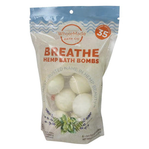 WholeMade 8 Pack Bath Bombs breathe - PhytoRite.com